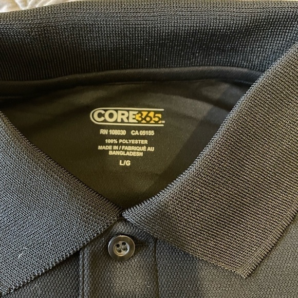 Core 365 Golf Shirt Black Size Large GFS Logo - Picture 8 of 8